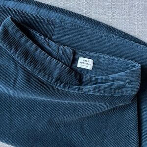 Mads Norgaard Blue Corduroy A-Line Skirt